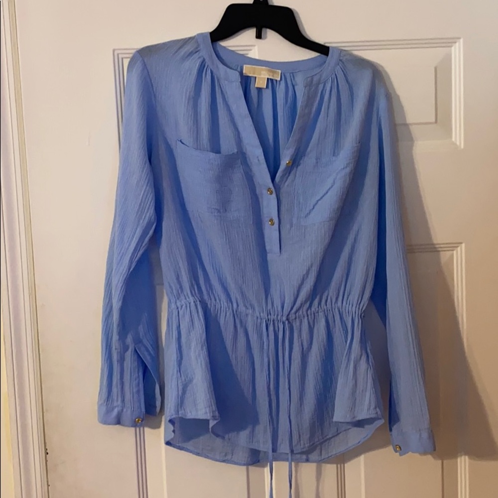 Blue linen shirt